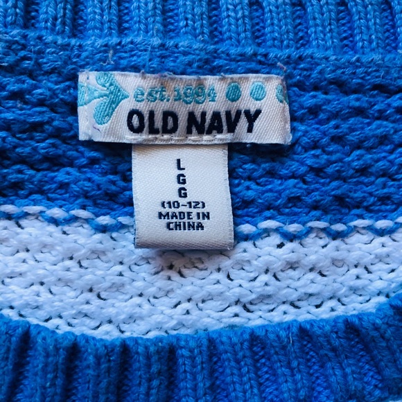 Kid Sweater tricot Old navy blue and white - Picture 3 of 3